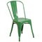 Emma and Oliver Commercial Grade 30" Round Metal Indoor-Outdoor Table Set with 4 Cafe Chairs